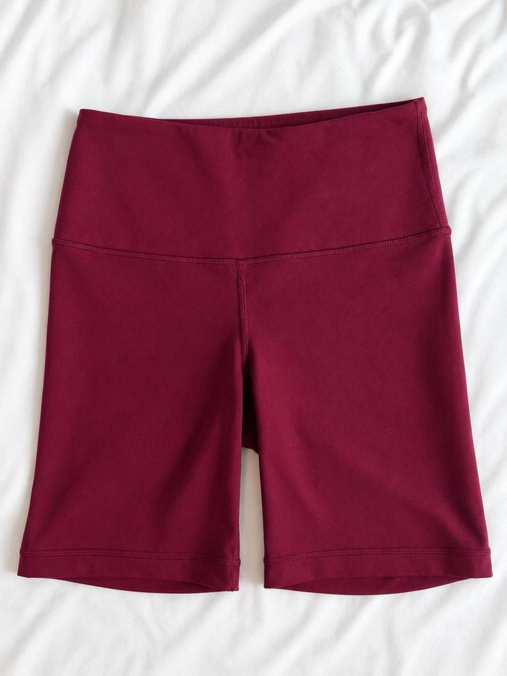 Yogalicious Maroon High-Rise Bike Shorts